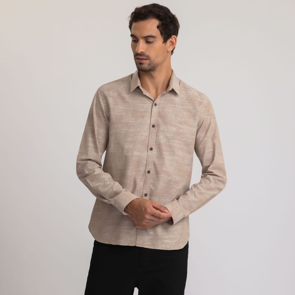 Camisa-Manga-Longa-Docthos-Slim-Jacquard-Folhas